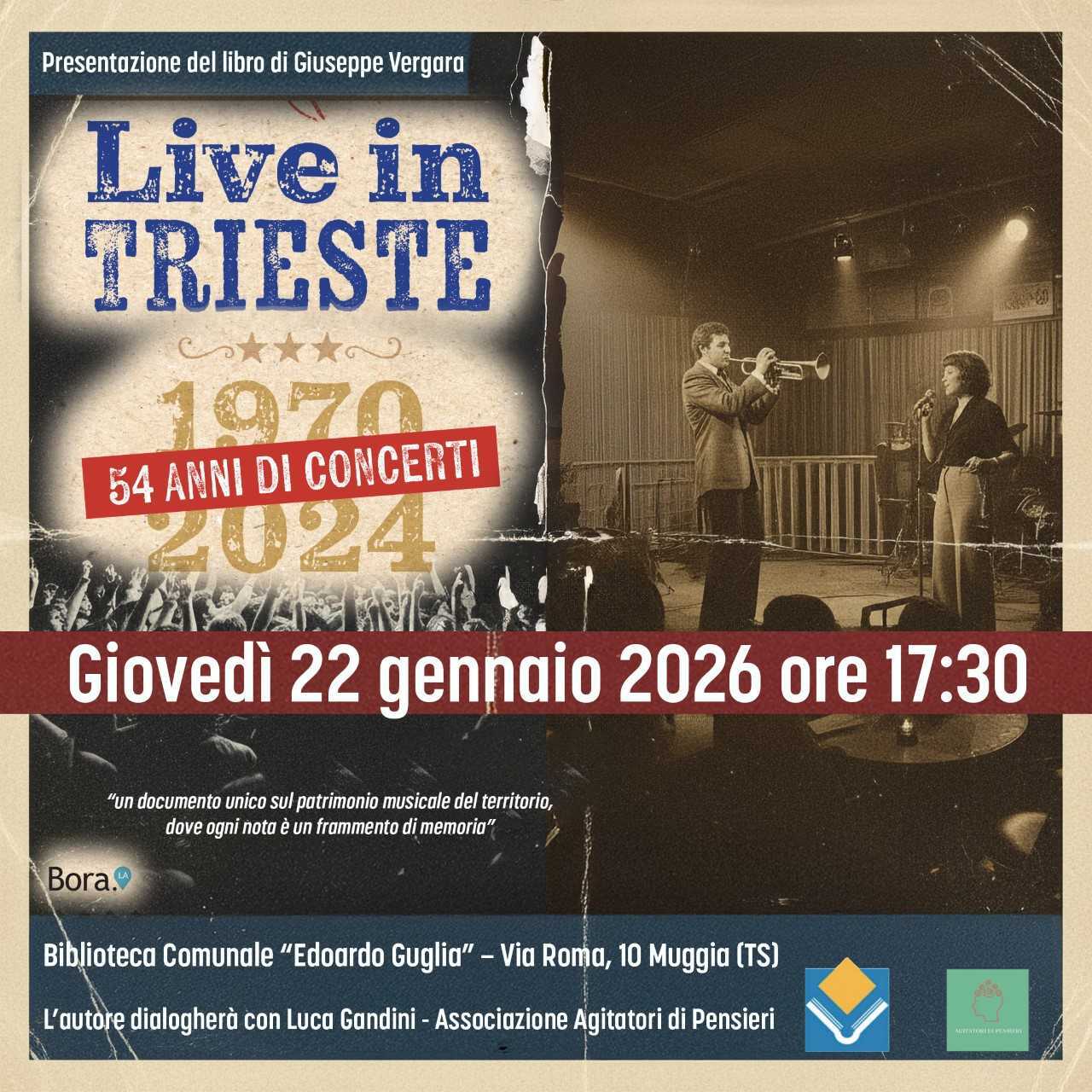 Presentazione del libro "Live in Trieste, 54 anni di concerti" di Giuseppe Vergara