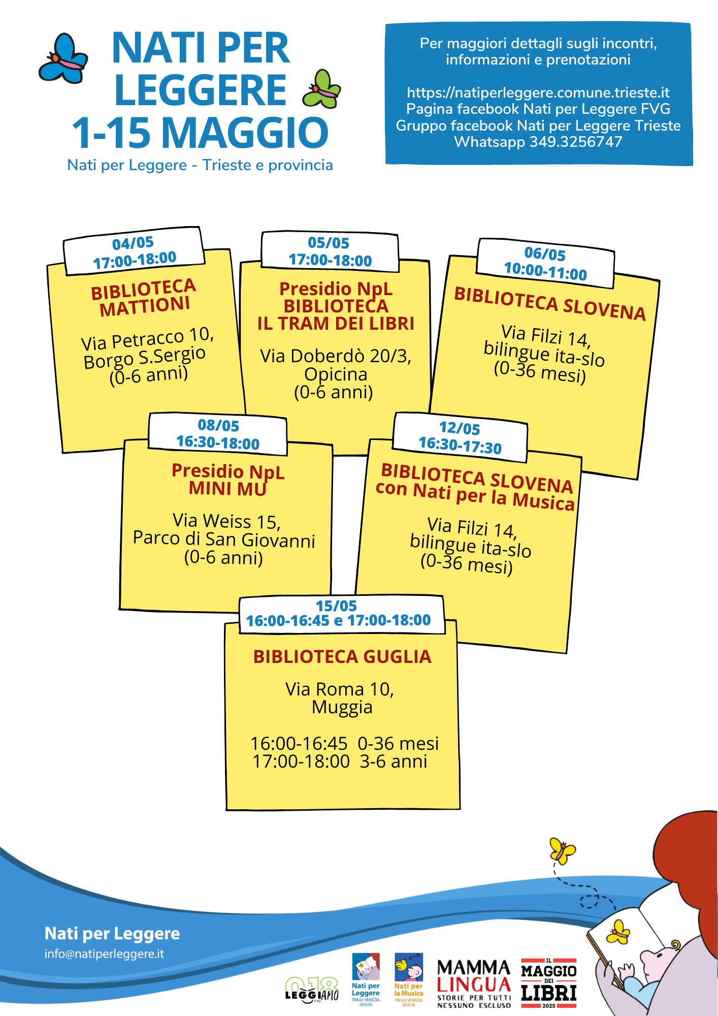 Appuntamenti Nati per Leggere MAGGIO 2026 (prima quindicina)