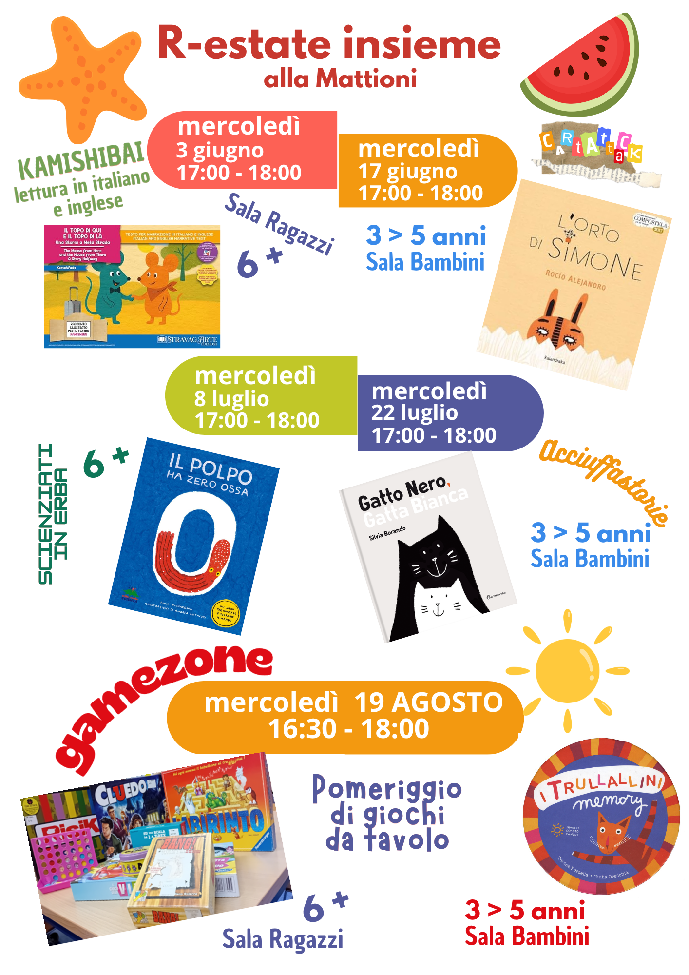 r-ESTATE alla Mattioni _ programma estivo in biblioteca